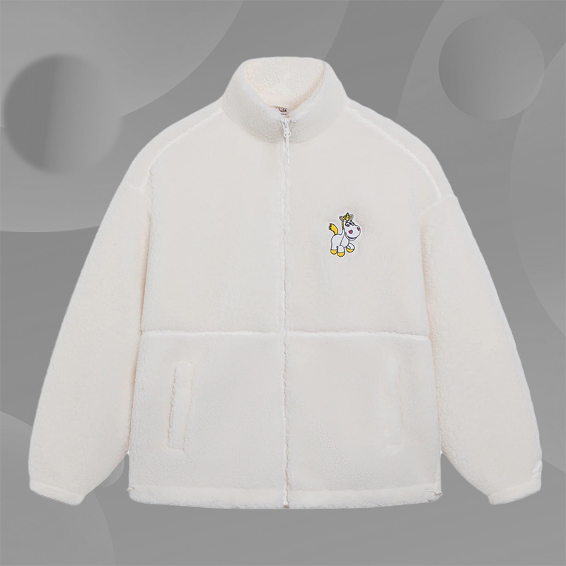 正品李宁X玩具总动员联名系列女子羊羔绒保暖外套AFDSC58