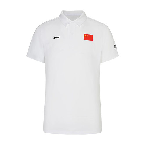 Lining/李宁正品2022夏季男子简约运动休闲翻领短袖T恤APLS229