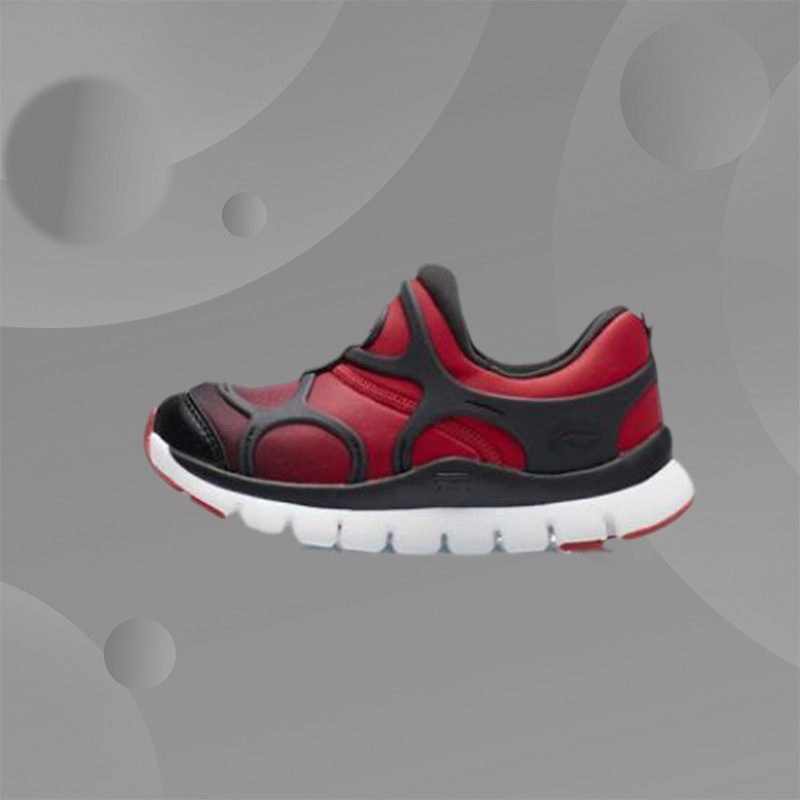 李宁休闲鞋童鞋男秋季新款小童女减震回弹毛毛虫运动鞋子YKAP154