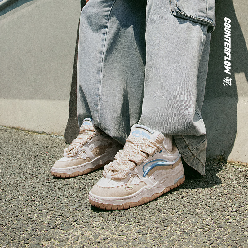 Lining/李宁正品新款CF溯誉女子复古经典透气运动休闲鞋AGCT330