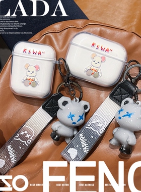 暴熊适用HP惠普H10N蓝牙耳机壳保护套透明新款惠普h10n耳机壳hph10n耳机套硅胶防摔软壳男女卡通可爱个性创意