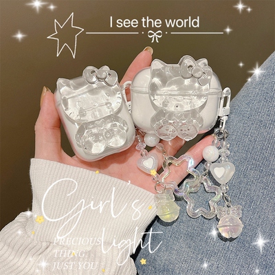 可爱小猫适用荣耀Earbuds 4i耳机壳透明新款华为荣耀earbuds4i蓝牙耳机保护套防摔女充电仓盒卡通可爱创意软