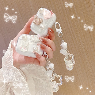 白兔小熊适用QCY小耳球C50耳机壳qcy Crossky C50透明新款qcyc50