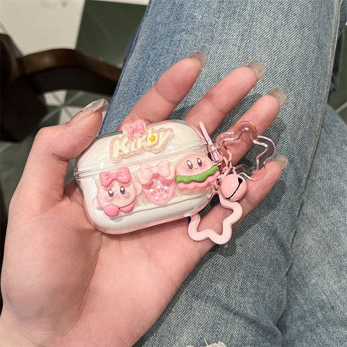 星星卡比适用沃品OWS18蓝牙耳机保护套透明新款沃品OWS18耳机壳ows18耳夹耳机套卡通挂件防摔女充电仓盒创意