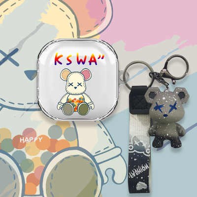 暴熊适用荣耀Earbuds X9耳机套透明新款华为Honor荣耀earbudsx9蓝牙耳机保护壳X9可爱卡通硅胶防摔女男情侣盒