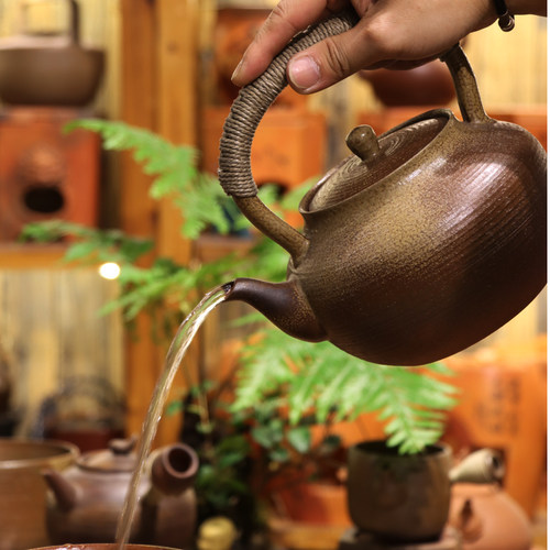 柴烧纯手工大容量烧水煮茶壶