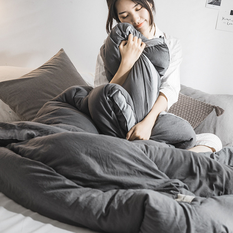 水洗棉春秋被被子7斤双人被芯加厚保暖学生纤维冬被宿舍单人棉被,床上用品,化纤被,淘宝优惠券,粉丝福利购,淘宝优惠卷