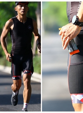MY KILOMETRE铁人三项骑行短裤分体跑步游泳铁三服男款Ironman