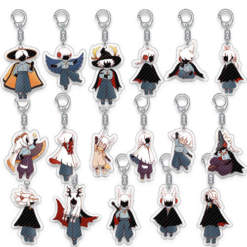 SKY光遇学生钥匙扣Q版花环箬笠巫师书虫卡通立体书包挂件学生礼物