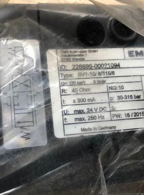 非实价议价议价德国伺服阀SV1-10/8/315/6 226699-00021094 24VDC