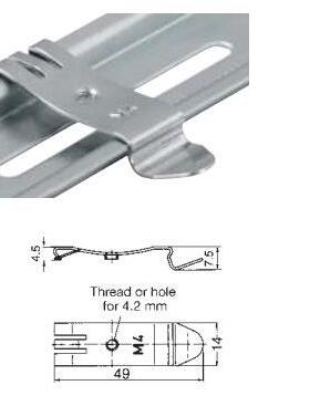 非实价议价议价FM 4/TS35  屏蔽压线框用卡脚 导轨上接地用 06879