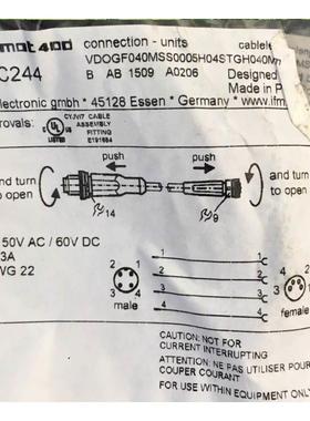 非实价议价议价EVC244.EVC412. EVT001.EVC023.德国传感器连接线