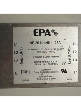 非实价议价议价NF 25 Netzfilter 25A  英国 480VAC 25A 三相电源