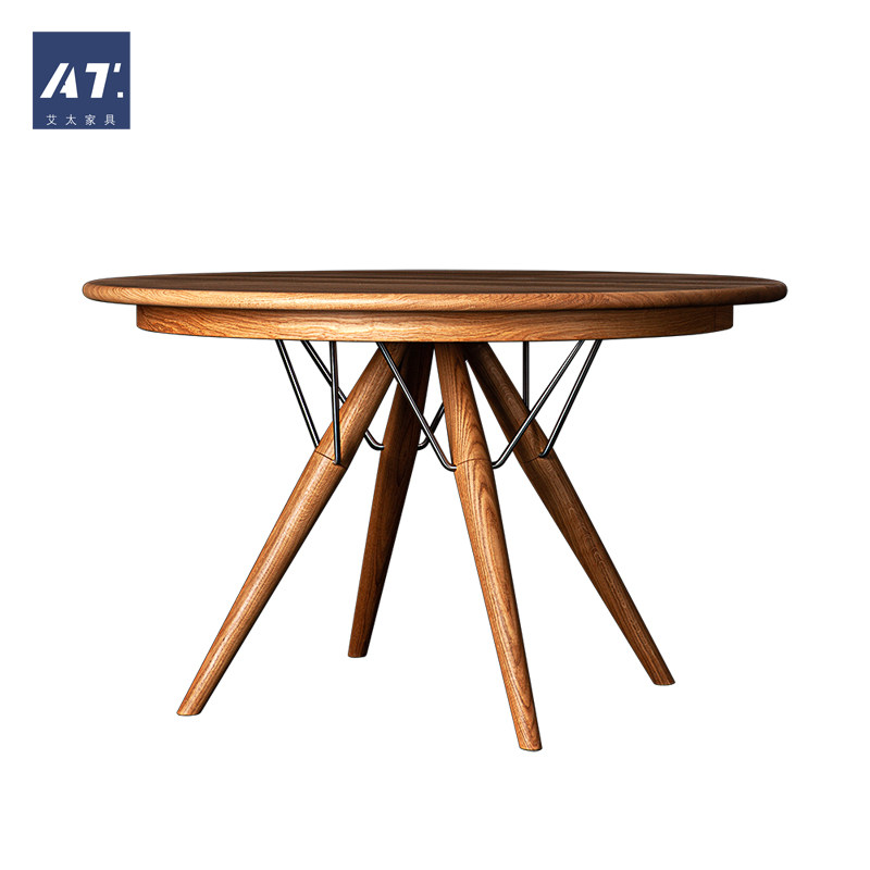 AIVTAI/创意设计师家具 Stayed Table 意式极简轻奢餐厅实木餐桌