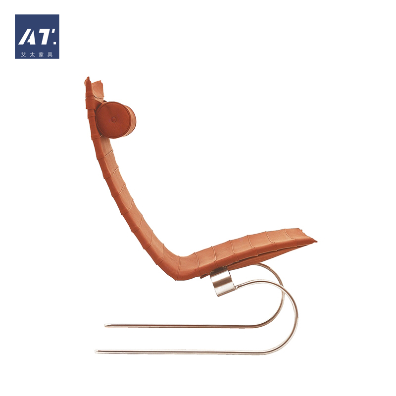 AIVTAI/创意设计师家具 pk20 chair真皮沙发休闲躺椅午休摇椅