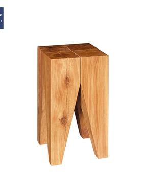 AIVTAI/实木 设计师家具 solid wood stool臼齿胡桃木橡木矮凳