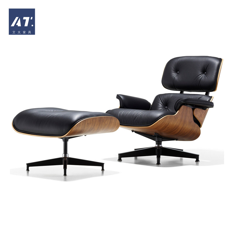 AIVTAI/设计师家具eames lounge chair伊姆斯真皮躺椅沙发椅
