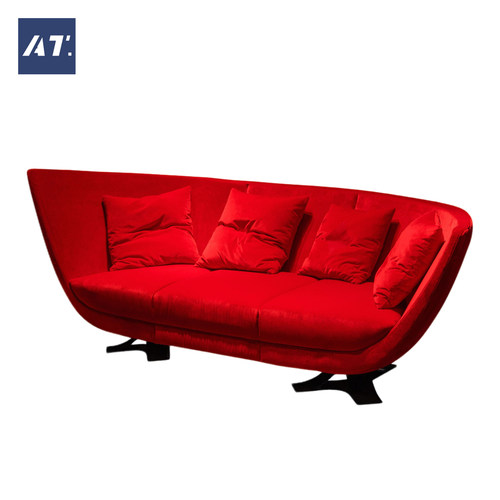 意式设计师布艺微笑沙发