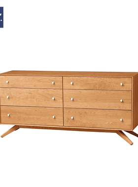 AIVTAI/实木设计师家具astrid 6 drawers dresser储物梳妆台
