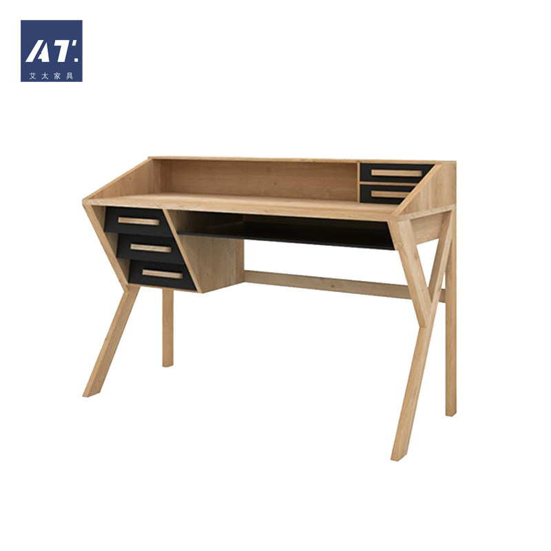 AIVTAI/实木设计师家具origami desk折纸书桌进口水曲柳写字台