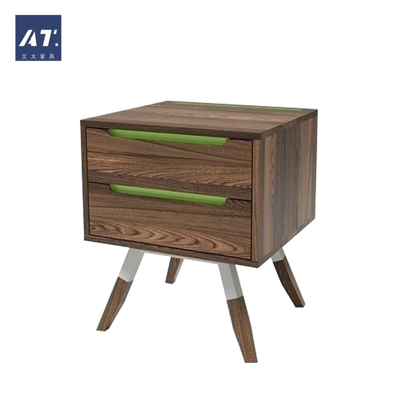 AIVTAI/北欧实木设计师家具page night stand页面床头柜边几