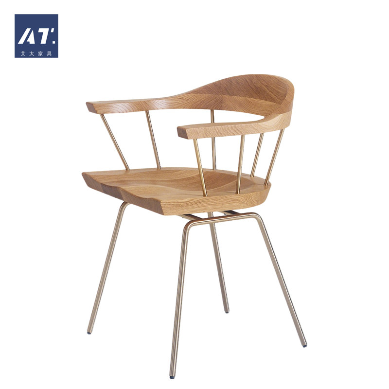 AIVTAI/设计师家具 Spindle Chair 北欧轻奢风客厅餐厅实木椅子
