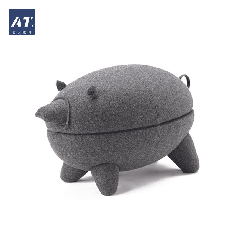 AIVTAI/原创设计师家具pig chair小猪椅玻璃钢创意个性动物凳