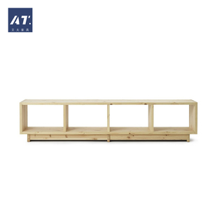 设计师家具 Pine Plank Low 木板书柜低松木柜子 Bookcase AIVTAI