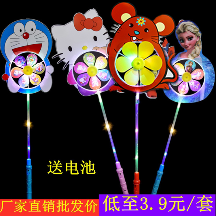 热卖爆款创意卡通动物发光儿童风发光玩具