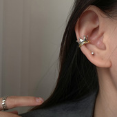 s925纯银皇冠耳夹女无耳洞高级感小众耳骨夹轻奢2022年新款 时尚 潮