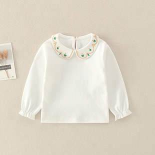 宝宝长袖白色T恤女童上衣3儿童打底衫春装小婴幼童衣服女童童装春