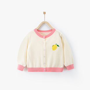 韩版童装女童春装毛衣开衫春装婴幼童宝宝针织衫儿童外套洋气上衣