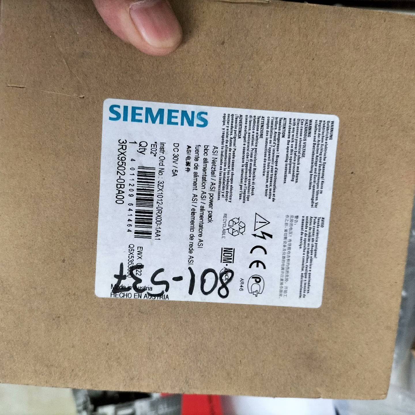 询价购-西门子电源模块 3RX9502-0BA00 全新原装