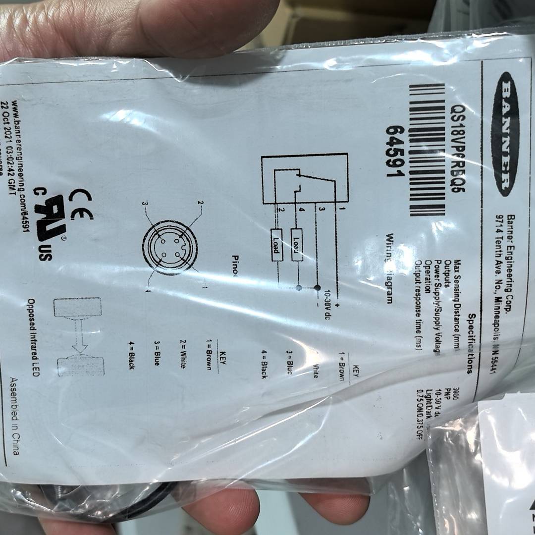 询价购-全新正品BANNER邦纳QS18VP6RBQ5光电传感器