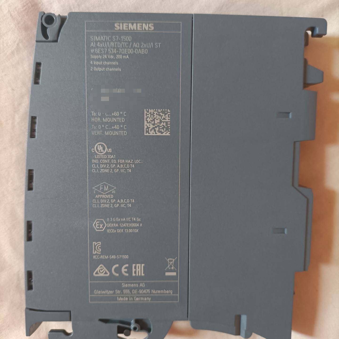 询价购-西门子6ES7534-7QE00-0AB0，成色充新，功