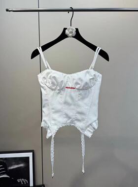 柚子妞妞mm2025年春夏新款美式辣妹性感吊带背心女修身显瘦外穿