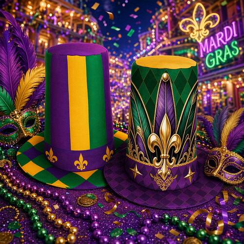 新奥尔良MardiGras狂欢节高顶三