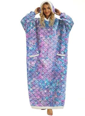 澳洲跨境连帽毯H oodie blanket huggle hoodie couple oversize