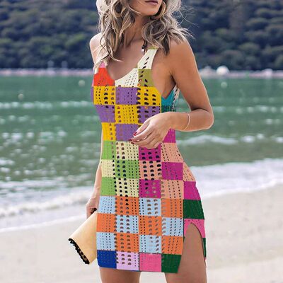 跨境亚马逊夏季沙滩度假罩衫彩色