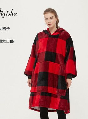 customized H oodie couple blanket hoodie情侣卫衣加厚懒人毯