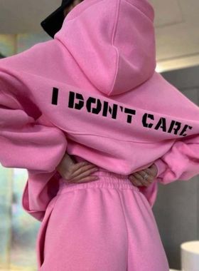 women's hoodie sports suit two-piece外贸欧美跨境卫衣卫裤套装