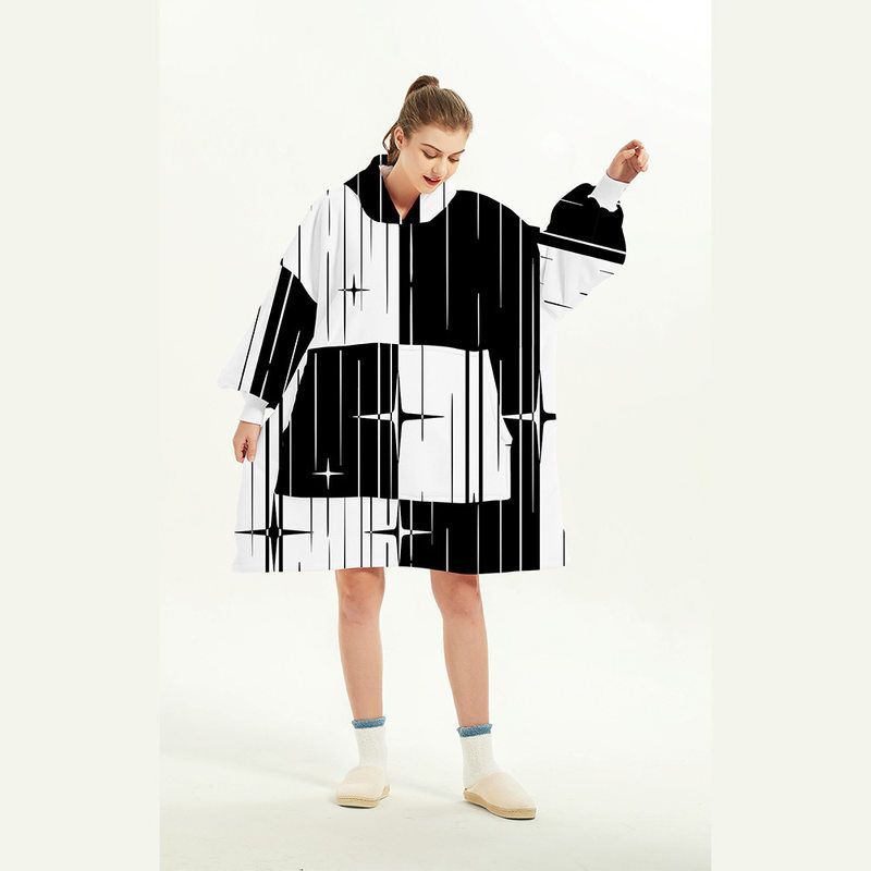 H oodie blanket hoodie couple customize懒人毯帽卫衣毛毯睡衣