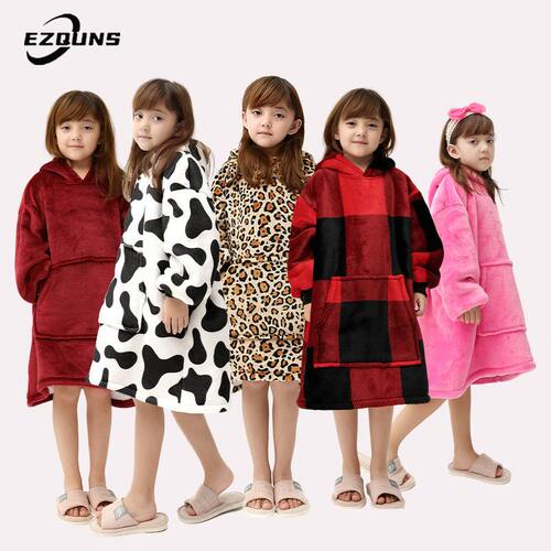 H oodie blanket hoodie oversize pajamas kids澳洲连帽懒人毯服