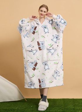 customized h oodie blanket hoodie跨境澳洲家居懒人毯大码卫衣