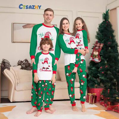 Christmas pajamas pyjamas family set2026欧美圣诞亲子家居睡衣