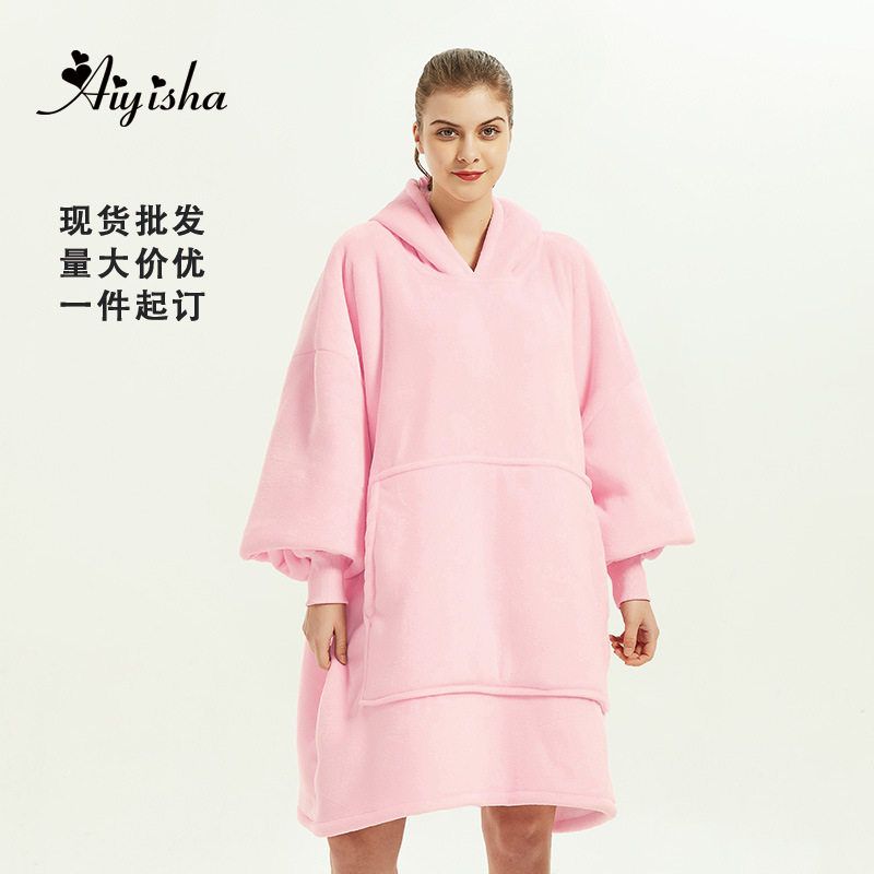 hugglehoodie跨境外贸居家法兰绒