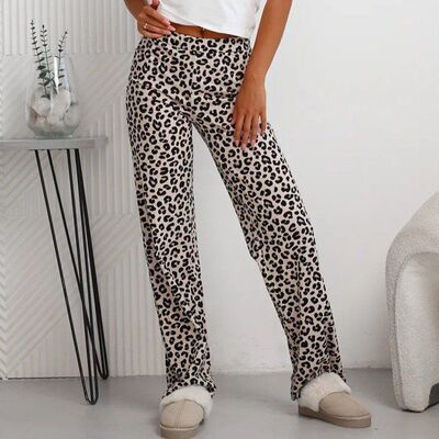 pajamascustomized豹纹居家睡裤