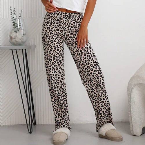 pajamascustomized豹纹居家睡裤