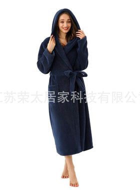 pajamas pyjamas pjamas women warm winter睡袍跨境浴袍家居服女
