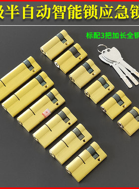 C级半截锁芯半自动指纹锁锁芯